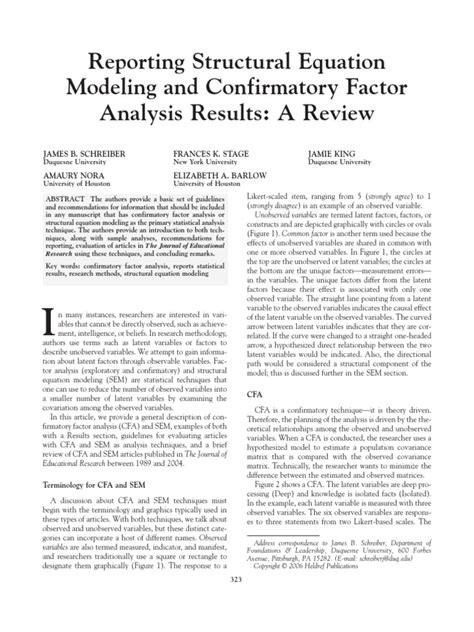 (PDF) Reporting Structural Equation Modeling and Confirmatory .